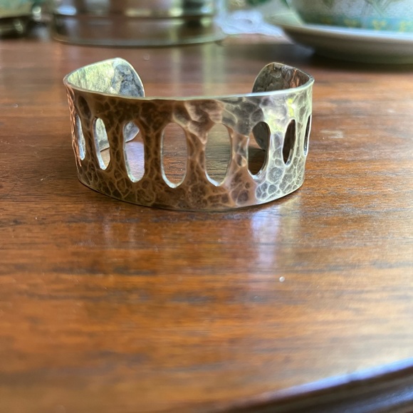 Sterling silver Art Deco, large cuff, handcrafted and signed – fabulous piece! - Picture 4 of 7